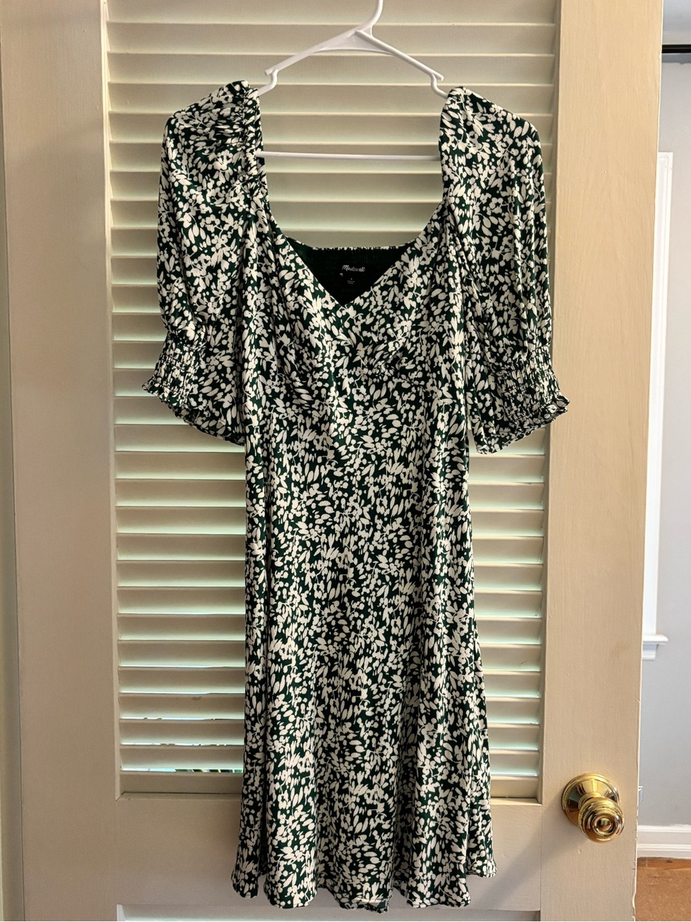 Madewell Seamed V-Neck Midi Dress